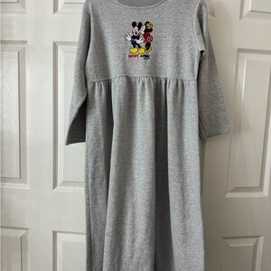 Gray Disney sweater dress with Mickey and Minnie size L/XL